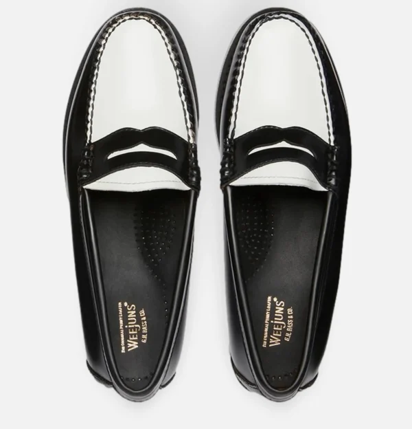 G.H. BASS Mocassins | Mocassin Weejuns Black & White Leather