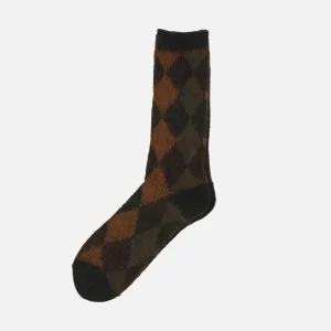 ANONYMOUS ISM Chaussettes | Napping Jq Crew Socks Moss Brown