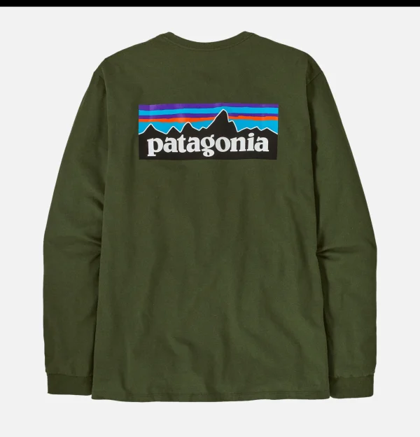 PATAGONIA T-shirts | P6 Logo Longsleeve Pine Green