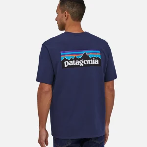 PATAGONIA T-shirts | P6 Logo Tee Classic Navy