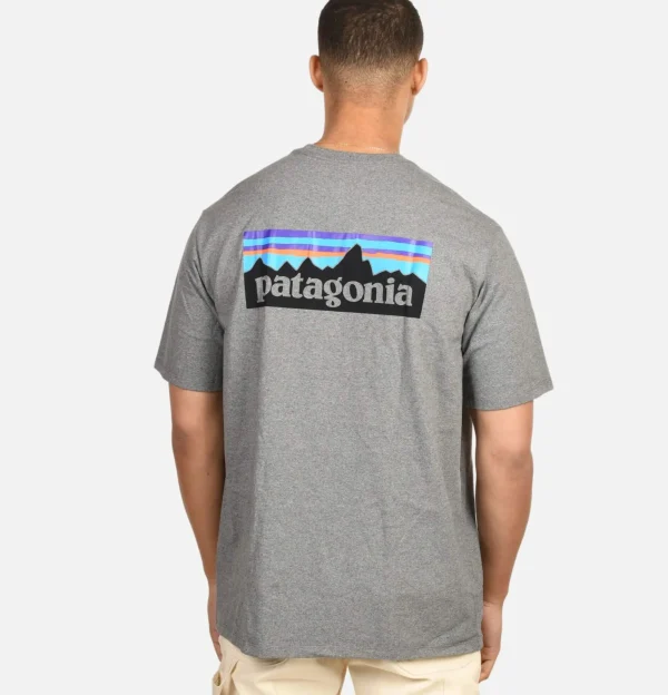 PATAGONIA T-shirts | P-6 Logo T-shirt Gravel Heather