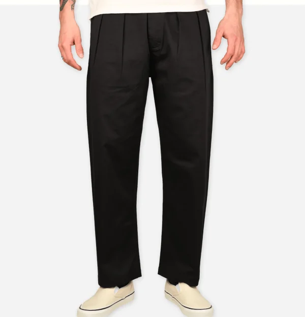 UNIVERSAL WORKS Chinos | Pantalon Double Pleated Black