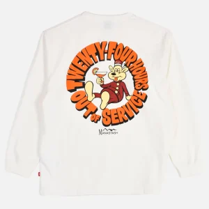 MANASTASH T-shirts | Poly Tee Ls 24hrs White