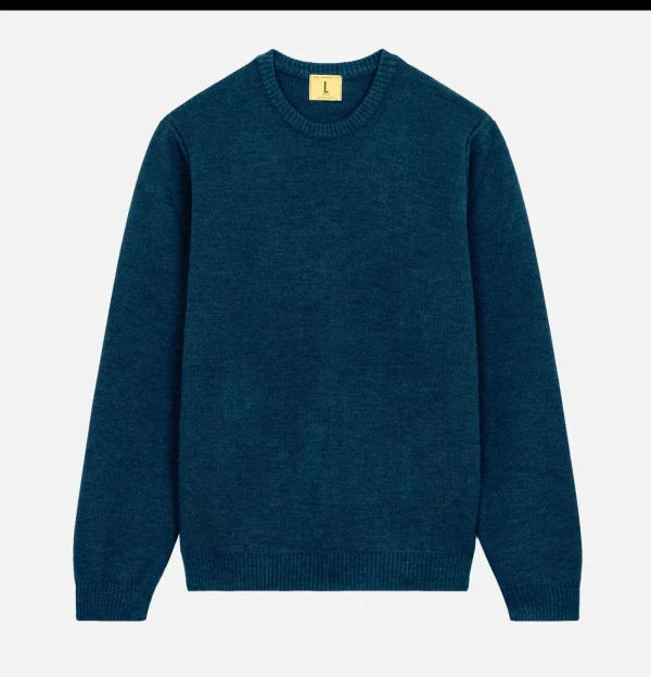 NITTO KNITWEAR Pulls & Cardigans | Pull Youri Col Rond Bleu Jean