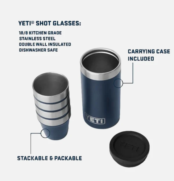 YETI Outdoor | Rambler Verres à shot Navy