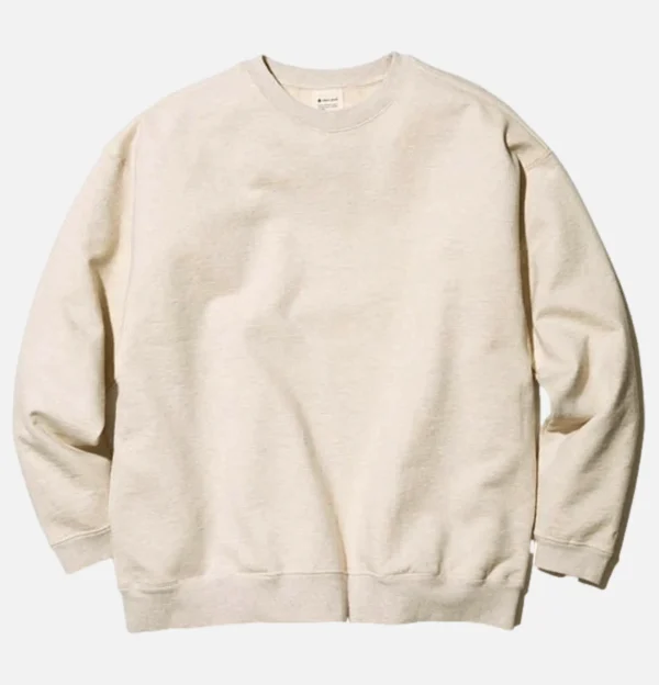 SNOW PEAK Sweats & Polaires | Recycled Cotton Crewneck Oatmeal