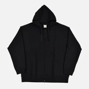 SNOW PEAK Sweats & Polaires | Recycled Cotton Zipup Hoodie Black