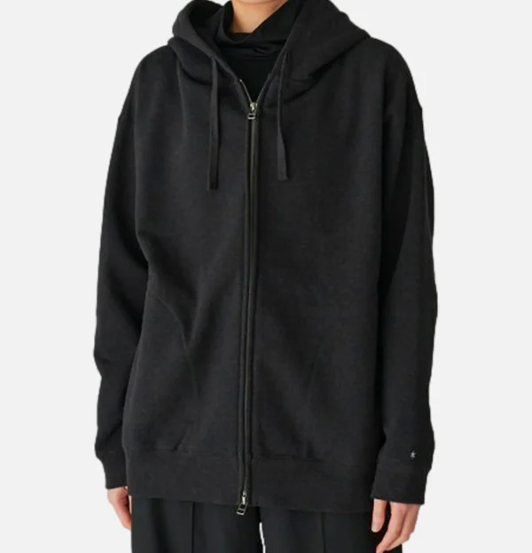 SNOW PEAK Sweats & Polaires | Recycled Cotton Zipup Hoodie Black