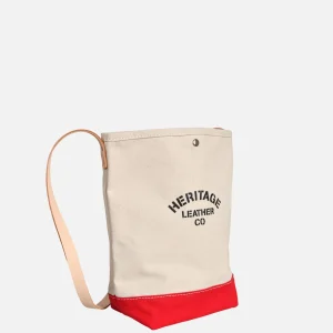 HERITAGE LEATHER COMPANY Sacs Bandoulière | Sac Bandoulière Canvas Bucket Rouge