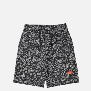 COOKMAN Shorts | Short Front Pocket Paisley Noir