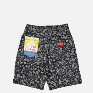 COOKMAN Shorts | Short Front Pocket Paisley Noir