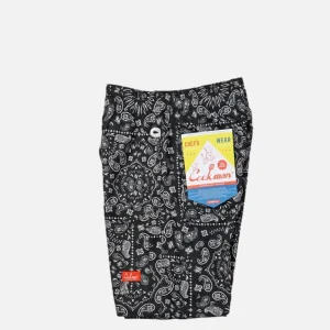 COOKMAN Shorts | Short Front Pocket Paisley Noir