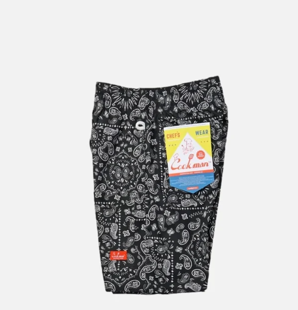 COOKMAN Shorts | Short Front Pocket Paisley Noir