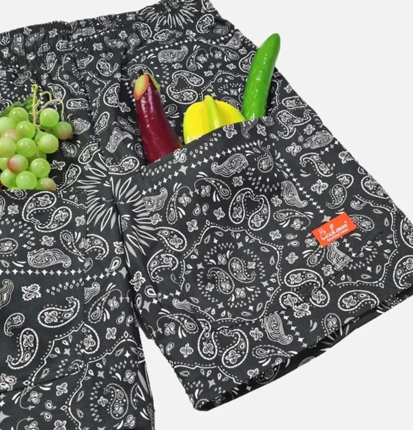 COOKMAN Shorts | Short Front Pocket Paisley Noir