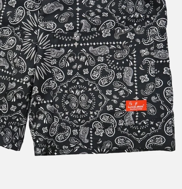 COOKMAN Shorts | Short Front Pocket Paisley Noir