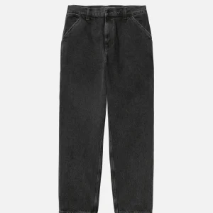 CARHARTT WIP Pantalons | Single Knee Pant Denim Noir Stone Washed