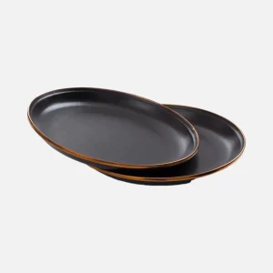 BAREBONES Outdoor | Small Enamel Plate X 2 Charcoal