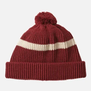 ROTOTO Gants • Bonnets • Echarpes | Stripe Pompom Beanie Rouge