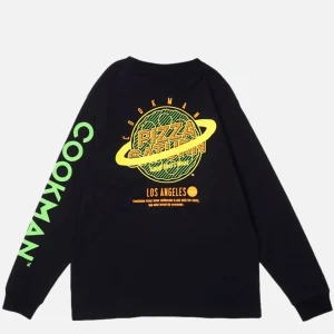 COOKMAN T-shirts | Tee Shirt Long Sleeve Pizza Noir