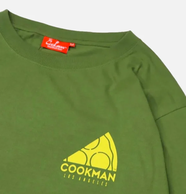 COOKMAN T-shirts | Tee Shirt Long Sleeve Pizza Green