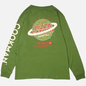 COOKMAN T-shirts | Tee Shirt Long Sleeve Pizza Green