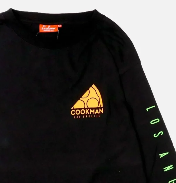 COOKMAN T-shirts | Tee Shirt Long Sleeve Pizza Noir