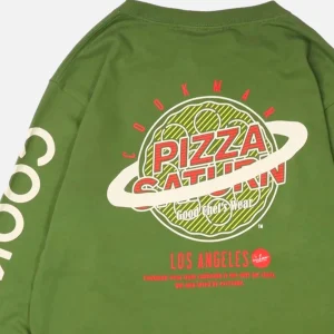 COOKMAN T-shirts | Tee Shirt Long Sleeve Pizza Green