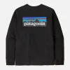 PATAGONIA T-shirts | T-shirt P6 Logo ML Black