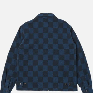 UNIVERSAL WORKS Blousons & Manteaux | Windcheater Jacket Navy Checkerboard