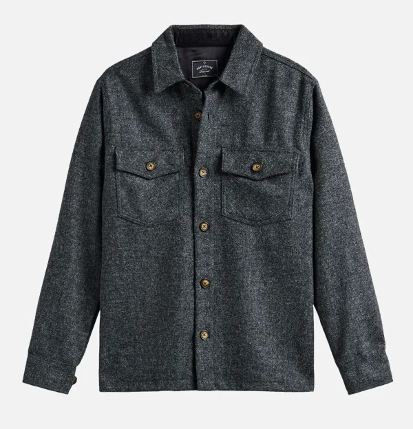 PORTUGUESE FLANNEL Chemises | Wool Field Over Shirt Grey