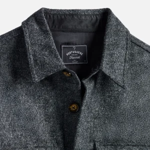 PORTUGUESE FLANNEL Chemises | Wool Field Over Shirt Grey