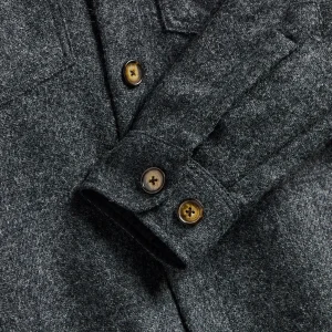 PORTUGUESE FLANNEL Chemises | Wool Field Over Shirt Grey