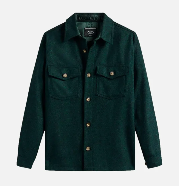 PORTUGUESE FLANNEL Chemises | Wool Field Over Shirt Verte