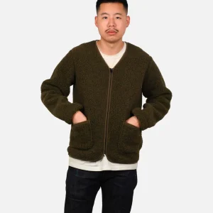 COLDBREAKER Sweats & Polaires | Zip Up Vee Cardigan Khaki