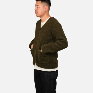 COLDBREAKER Sweats & Polaires | Zip Up Vee Cardigan Khaki